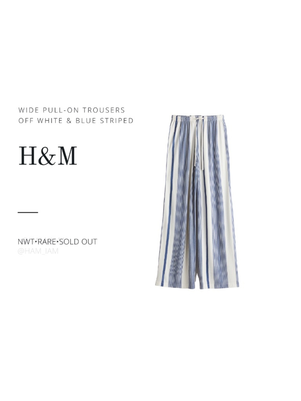 NWOT Wide Leg Pull On Draw String Trousers